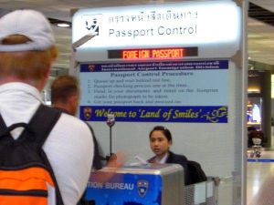 Flughafen Bangkok Passport Control