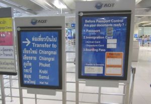 Flughafen Bangkok Transfer Schild