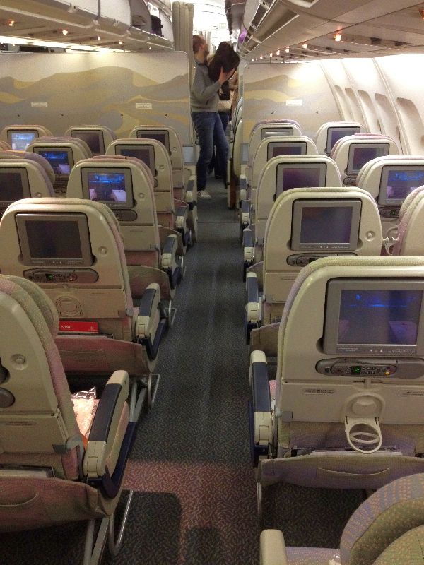 Emirates Sitzreihen im A 340